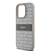 DKNY ETUI HARDCASE LEATHER MONO STRIPE DO IPHONE 15 PRO 6.1 Z LOGO