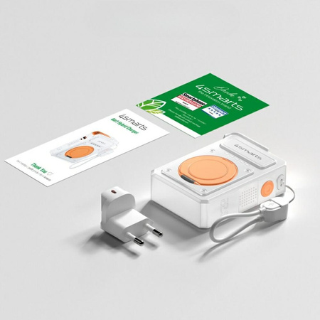 Ładowarka hybrydowa 4smarts 6w1          USB-C/USB-A PD 22.5W z powerbankiem 10 000 mAh, ładowanie indukcyjne Qi, kabel USB-C, biały
