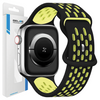 BELINE PASEK SILIKONOWY DO APPLE WATCH 38 40 41MM BLACK YELLOW NEW SPORT