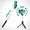 HURTEL SELFIE STICK TELESKOPOWY TRIPOD DO TELEFONÓW 0.7M CZARNY KOMPAKTOWY