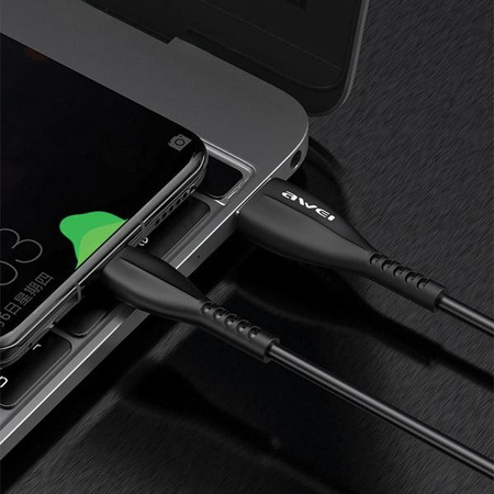 AWEI KABEL USB-C DO USB DO TELEFONU KOMPUTERA 1M PRZEWÓD SZYBKIE ŁADOWANIE