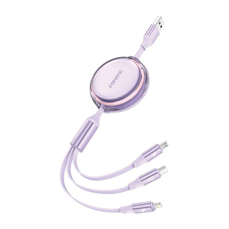 FONENG KABEL 3W1 1.1M DO TELEFONÓW ANDROID APPLE DO LIGHTNING USB-C MICRO