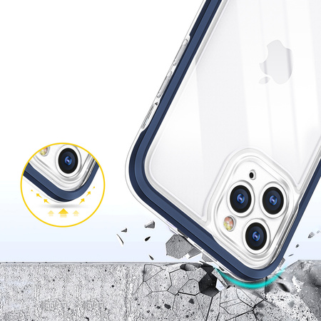 Clear 3in1 etui do iPhone 11 Pro żelowy pokrowiec z ramką niebieski