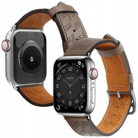 Strap Leather skórzany pasek Apple Watch SE, 8, 7, 6, 5, 4, 3, 2, 1 (41, 40, 38 mm) opaska bransoleta ciemnobrązowy