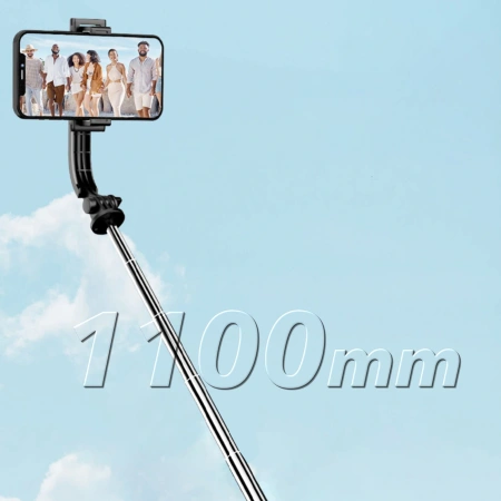 Selfie stick Dudao F18S 4w1 statyw składany z pilotem - czarny