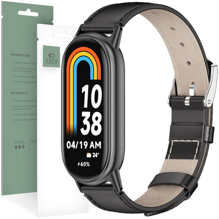 TECH-PROTECT LEATHERFIT DO XIAOMI SMART BAND 8 9 NFC OPASKA ZESTAW SPORTOWY