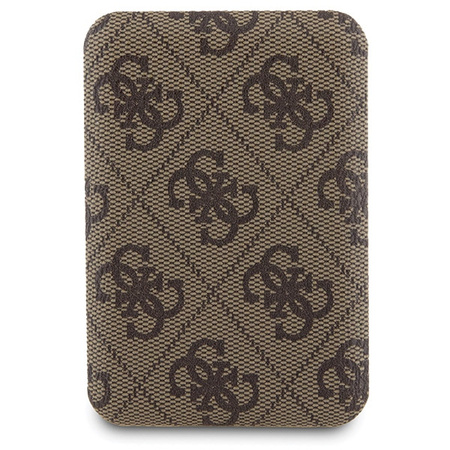 Zestaw Guess GUBPM5P15L4GEMGW iPhone15 Pro 6.1 hardcase + Powerbank 5000mAh MagSafe brązowy/brown 4G Metal Logo
