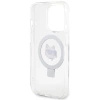 Etui Karl Lagerfeld Ring Stand Choupette Head MagSafe do iPhone 15 Pro Max - białe