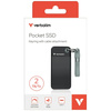 Dysk Zewnętrzny Verbatim Pocket SSD 2TB - brelok do kluczy z kablem USB-C 3.2 gen.2 czarno-szary/black-grey 32194