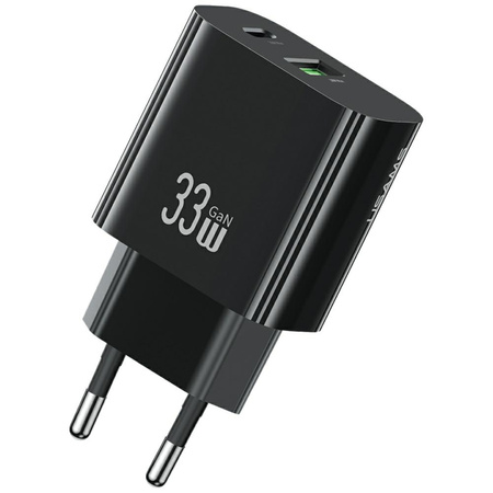 USAMS ŁADOWARKA SIECIOWA CC317 T65 33W DO TELEFONÓW USB-C USB-A FAST