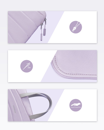 INNOSTYLE DAMSKA TORBA NA LAPTOPA 14 WODOODPORNA CARRYLITE SLIM FIOLETOWA