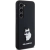 Etui Karl Lagerfeld Silicone Choupette Metal Pin na Samsung Galaxy S23 - czarne