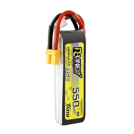 TATTU AKUMULATOR 550MAH 7.4V 95C 2S1P XT30 DO DRONÓW RC DO ZASILANIA LIPO
