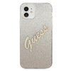 Guess GUHCP12SPCUGLSGO iPhone 12 mini 5,4" złoty/gold hardcase Glitter Gradient Script