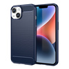 Carbon Case etui iPhone 14 Plus elastyczny żelowy pokrowiec na tył plecki niebieski