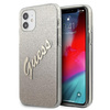 Guess GUHCP12SPCUGLSGO iPhone 12 mini 5,4" złoty/gold hardcase Glitter Gradient Script