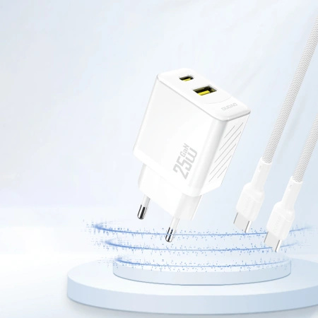 DUDAO ŁADOWARKA GAŃ 25W USB-A USB-C DO TELEFONÓW IPHONE GALAXY 25W SZYBKIE