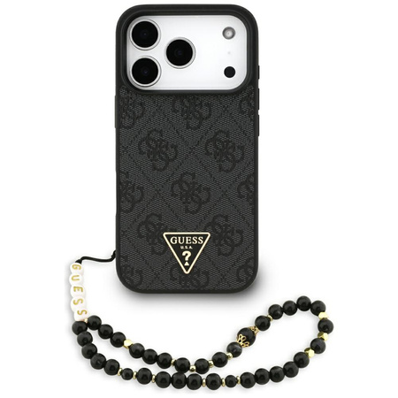 Etui Guess 4G Strap Triangle Logo        MagSafe do iPhone 17 Pro czarny