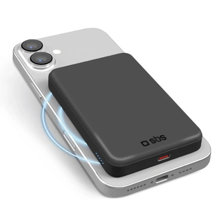 Powerbank SBS Mag Power Qi2 5000 mAh kompatybilny z MagSafe - czarny