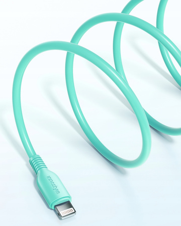 INNOSTYLE JAZZY KABEL USB-C LIGHTNING MFI SZYBKIEGO ŁADOWANIA DO IPHONE KEVLAR 1M ZIELONY