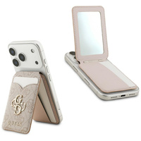 Portfel z lusterkiem Guess 4G Stand &    Mirror Magsafe różowy