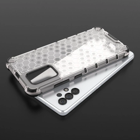 HURTEL HONEYCOMB POKROWIEC PANCERNY DO SAMSUNG GALAXY A03S Z ŻELOWĄ RAMKĄ