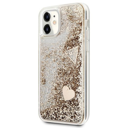 Guess GUOHCN61GLHFLGO iPhone 11 6,1" / Xr gold/złoty hardcase Glitter Charms