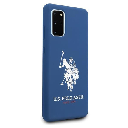 Etui U.S. Polo Assn. Silicone Collection na Samsung Galaxy S20+ - granatowe