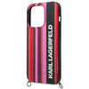 Etui Karl Lagerfeld KLHCP14XSTSTP na iPhone 14 Pro Max hardcase - różowe Color Stripes Strap