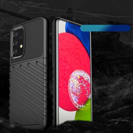 Thunder Case elastyczne pancerne etui pokrowiec Samsung Galaxy A53 5G czarny