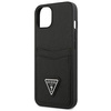 Guess GUHCP13SPSATPK iPhone 13 mini 5,4" czarny/black hardcase SaffianoTriangle Logo Cardslot