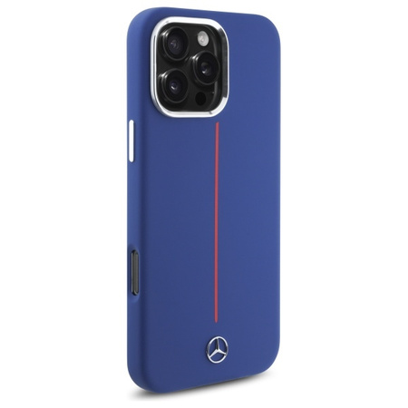 MERCEDES ETUI HARDCASE DO IPHONE 16 PRO MAX 6.9 SILICONE RED STRIPE