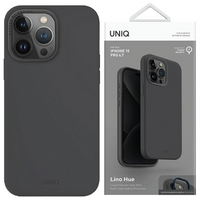 UNIQ etui Lino Hue iPhone 15 Pro Max 6.7" Magclick Charging szary/charcoal grey