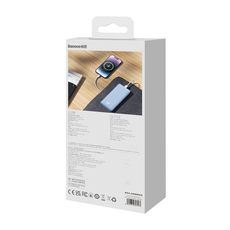 BASEUS POWERBANK AIRPOW 10000MAH 20W DO TELEFONÓW 1X USB-C I SZYBKIE