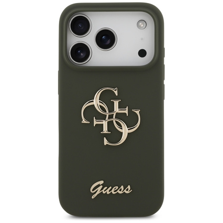 Etui Guess Silicone Big 4G Script do     iPhone 17 Pro khaki