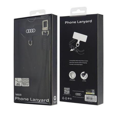 AUDI SMYCZ DO TELEFONU 28CM 10MM LEATHER DO TELEFONÓW SAMSUNG XIAOMI HUAWEI