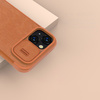 Nillkin Qin Leather Pro Case etui iPhone 14 osłona na aparat kabura pokrowiec obudowa z klapką brązowy