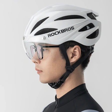 ROCKBROS KASK ROWEROWY Z SZYBKĄ OKULARY ODPINANE Z OCHRONĄ UV UNISEX