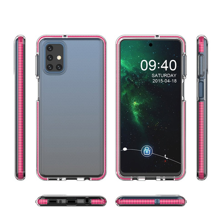 Spring Case pokrowiec żelowe etui z kolorową ramką do Samsung Galaxy M31s ciemnoniebieski