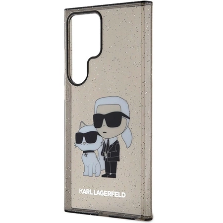 Etui Karl Lagerfeld Glitter Karl&Choupette na Samsung Galaxy S24 Ultra - czarne