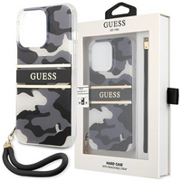Guess GUHCP13SKCABBK iPhone 13 mini 5,4" czarny/black hardcase Camo Strap Collection