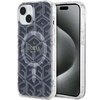 Etui Guess IML GCube MagSafe na iPhone 15 Plus / 14 Plus - czarne