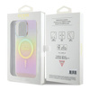 Etui Guess IML Iridescent MagSafe na iPhone 15 Pro - różowe