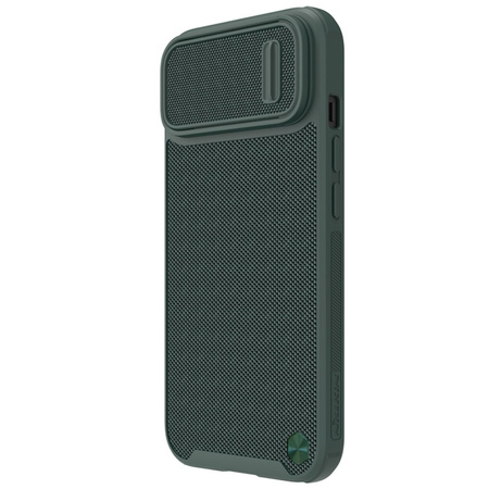 Nillkin Textured S Case etui iPhone 14 Pro Max pancerny pokrowiec z osłoną na aparat ciemnozielone