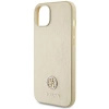 Etui Guess Leather 4G Metal Logo Strass do iPhone 15 - złote