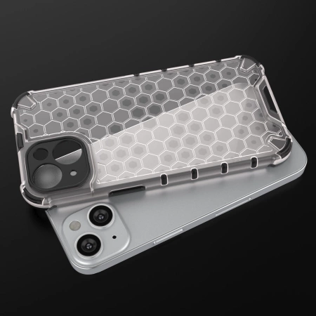HURTEL ETUI HONEYCOMB POKROWIEC DO IPHONE 14 PLUS PANCERNE PRZEZROCZYSTE