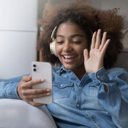 MCDODO SŁUCHAWKI BEZPRZEWODOWE NAUSZNE BLUETOOTH Z MIKROFONEM ANC BEŻOWE