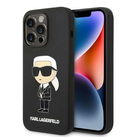 Karl Lagerfeld KLHCP14LSNIKBCK iPhone 14 Pro 6,1" hardcase czarny/black Silicone Ikonik