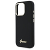 Guess GUHCP16LSMBSLK iPhone 16 Pro 6.3"  czarny/black hardcase Silicone Script Metal Logo & Frame