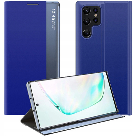 HURTEL NEW SLEEP CASE ETUI Z KLAPKĄ DO SAMSUNG GALAXY S22 ULTRA Z PODSTAWKĄ